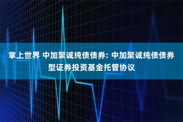 掌上世界 中加聚诚纯债债券: 中加聚诚纯债债券型证券投资基金托管协议